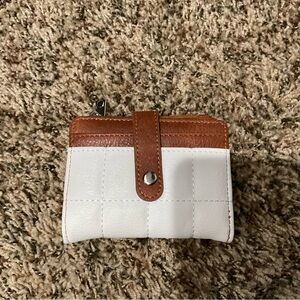 Stylish White and Brown Women's Wallet